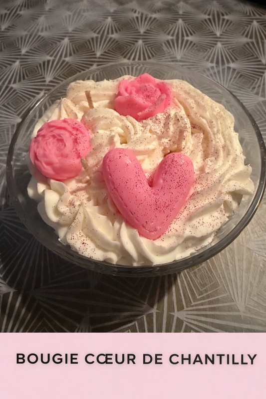Bougie Cœur de chantilly
