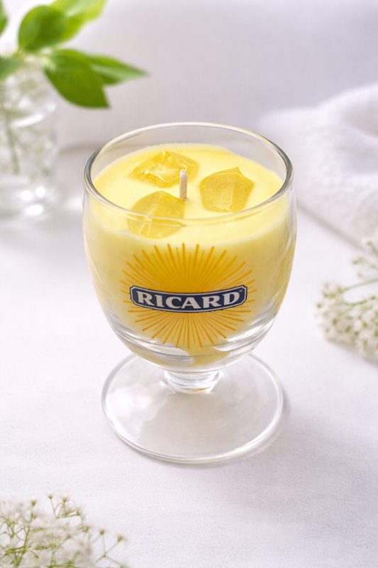 Bougie Artisanale dans un Verre Ricard
